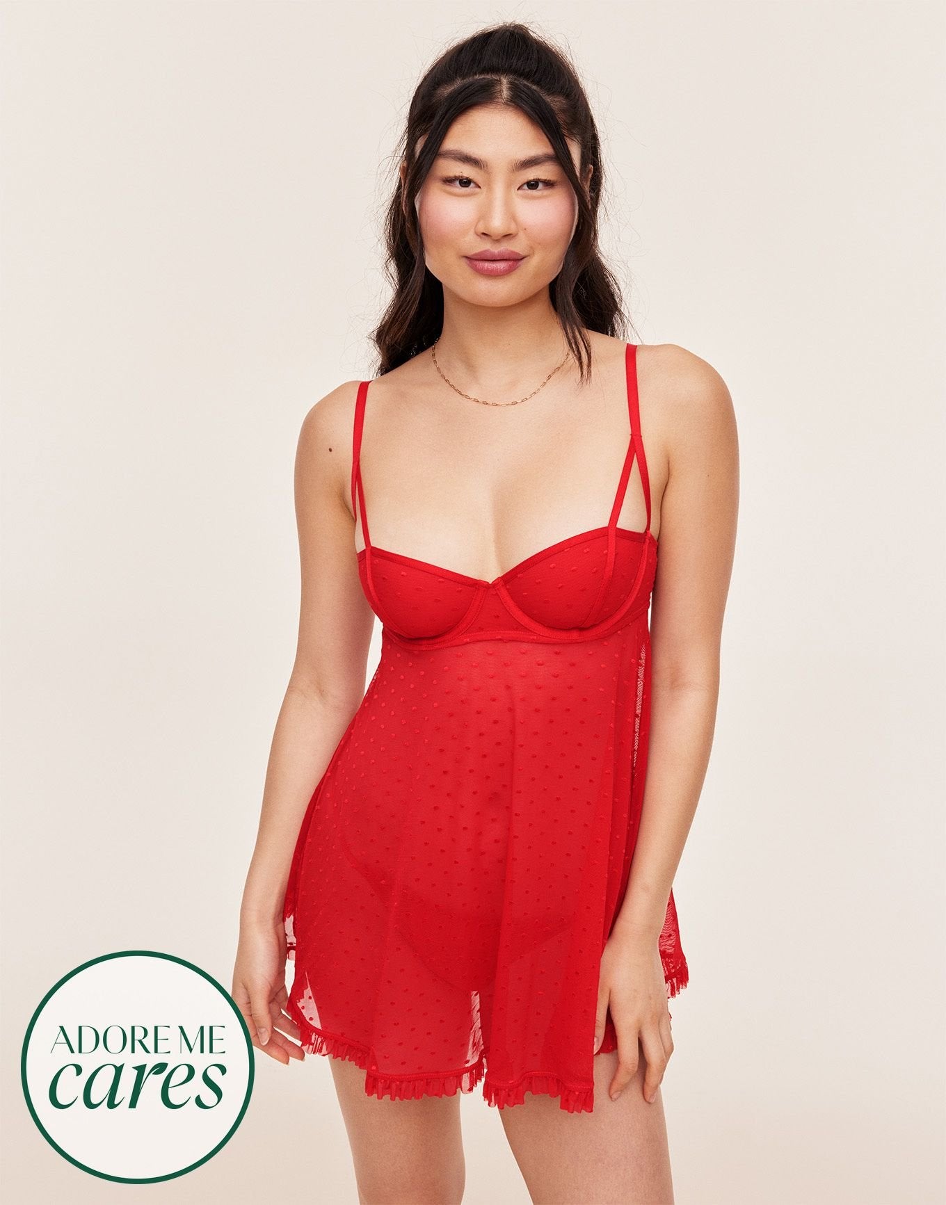 Aubrey Dark Red Lingerie Adore Me