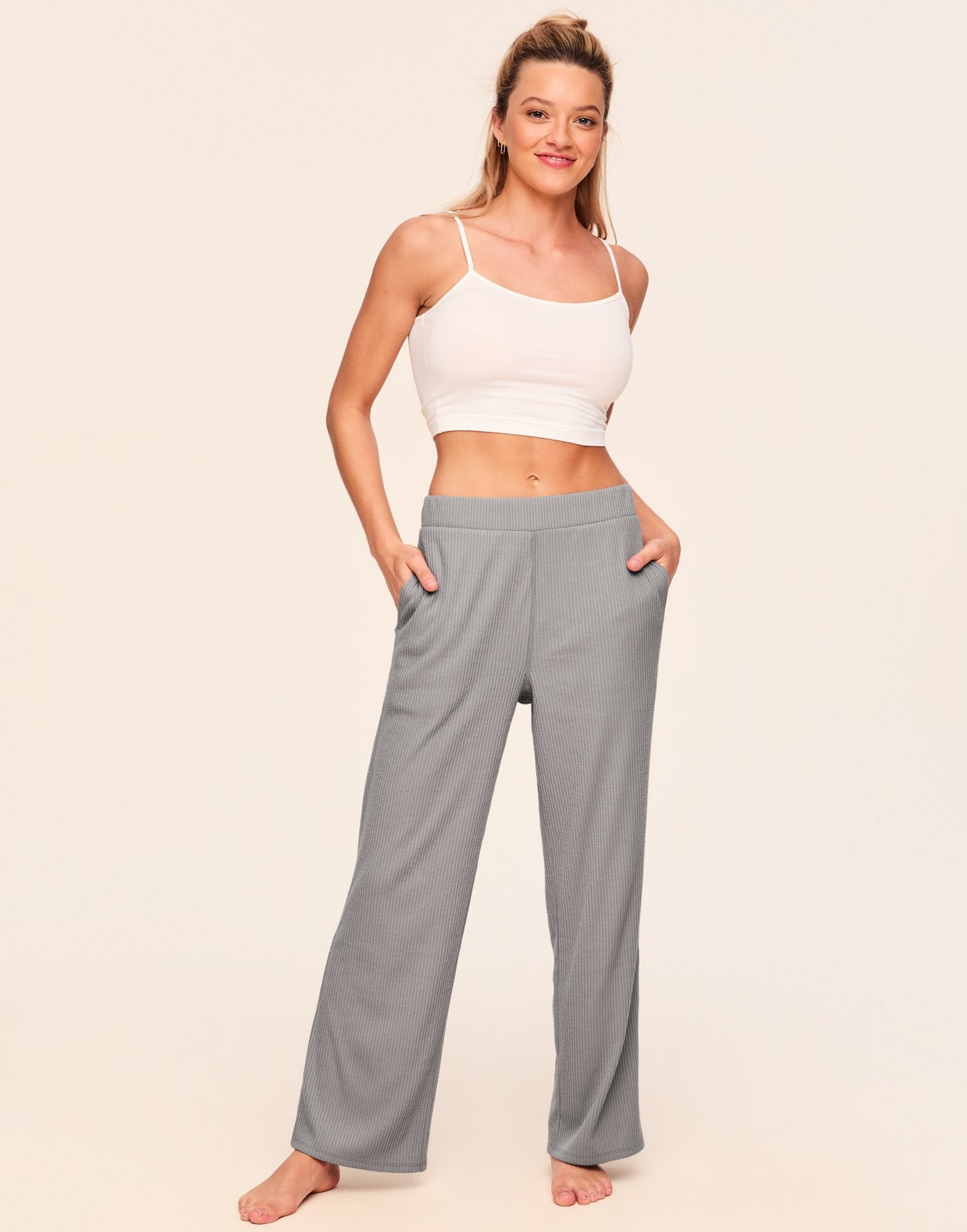 Riley Rib Riley Rib Medium Gray Lounge – Adore Me